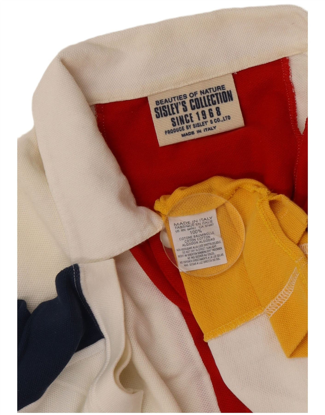 Sisley Polo Hombre De Algodón A Rayas Multicolor Grande
