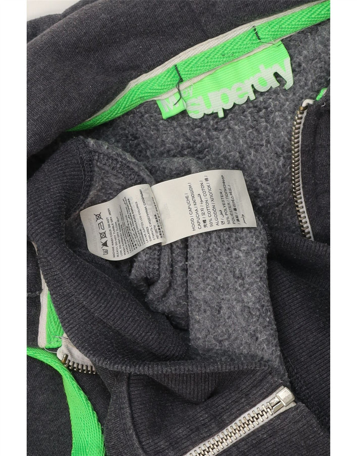 Superdry Hombre Sudadera Con Capucha Y Cremallera De Algodón Gris Medio