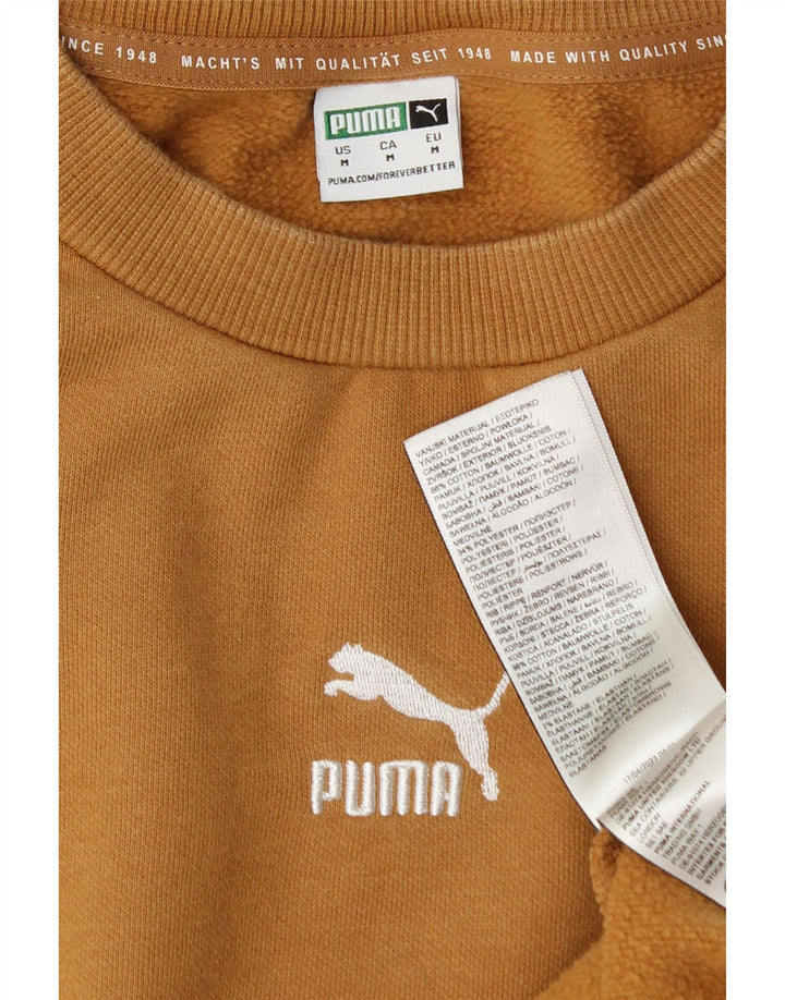 Puma Sudadera extragrande para mujer, jersey, Reino Unido 14, algodón marrón medio
