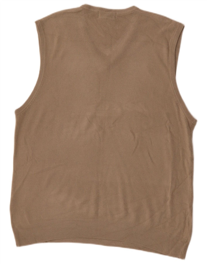 Marks & Spencer Camiseta sin mangas para hombre Blue Harbor Vest XL Acrílico beige