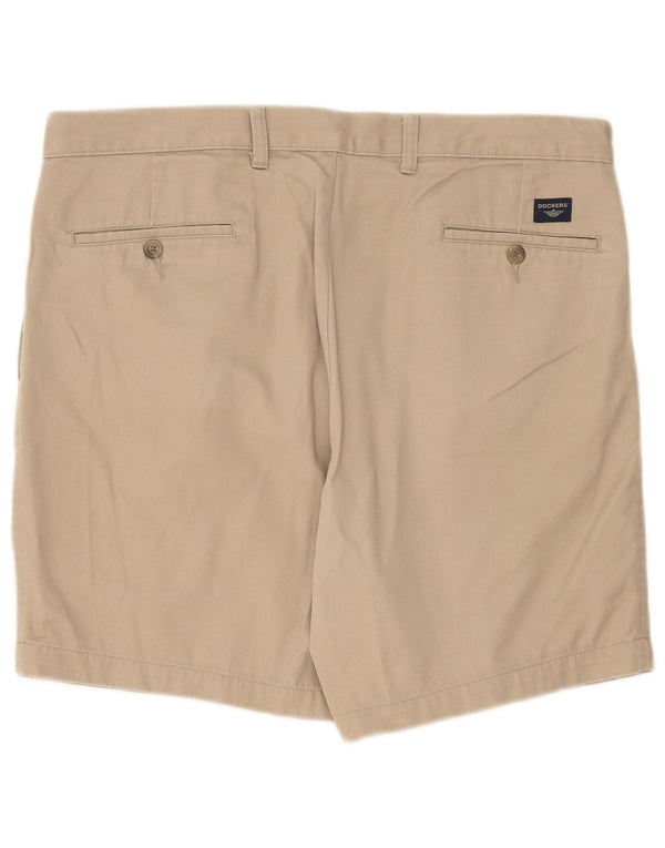 Dockers Mens Pegged Chino Shorts W36 Grande Algodón Beige