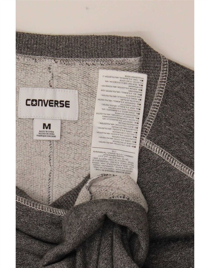 Converse Hombre Sudadera Gráfica Jersey De Algodón Gris Medio