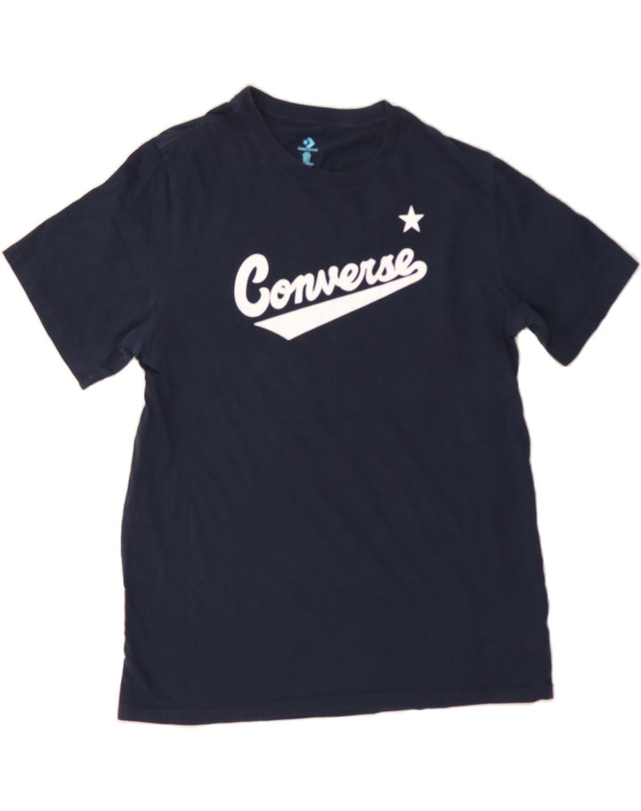 CONVERSE Mens Graphic T-Shirt Top Medium Navy Blue Cotton Vintage Converse and Second-Hand Converse from Messina Hembry 