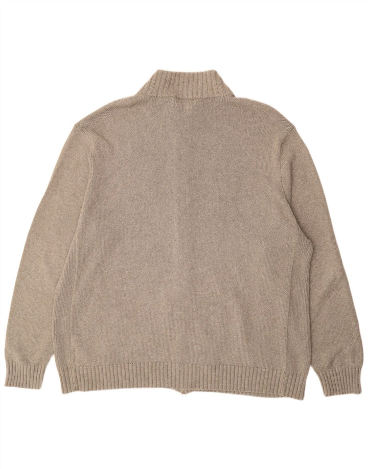 POLO RALPH LAUREN Suéter tipo cárdigan alto para hombre 3XL Algodón beige