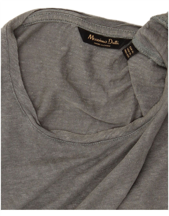 MASSIMO DUTTI Camiseta Hombre Top XL Gris