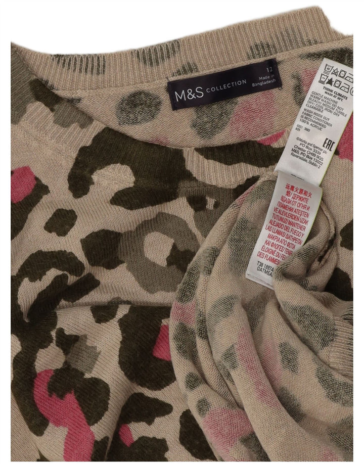 Marks & Spencer - Jersey para mujer con cuello barco, talla 40, color beige medio