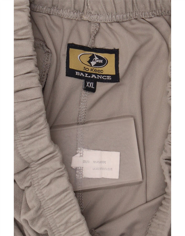 Pantalón de chándal vintage para hombre 2XL Poliéster gris