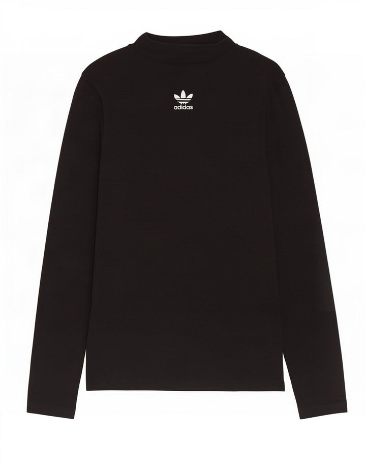 Adidas Camiseta de manga larga para mujer UK 12 Medium Black Cotton
