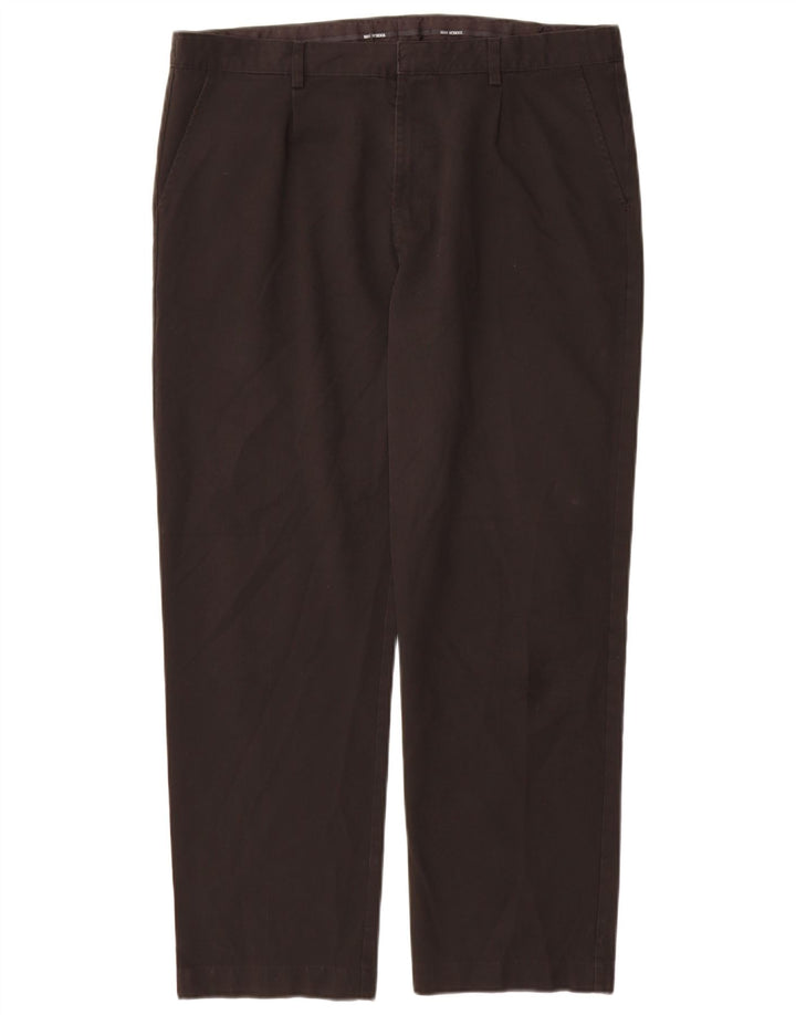 Marks & Spencer Pantalón chino recto para hombre W36 L29 Poliéster negro