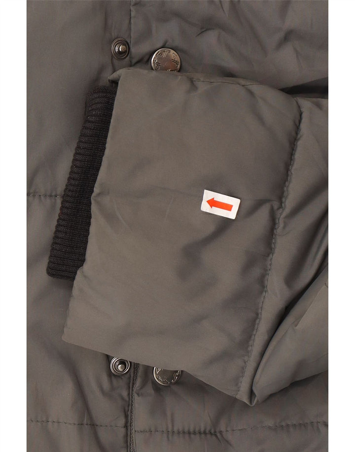 LOTTO Chaqueta acolchada con capucha para hombre ES 42 XL Poliéster gris