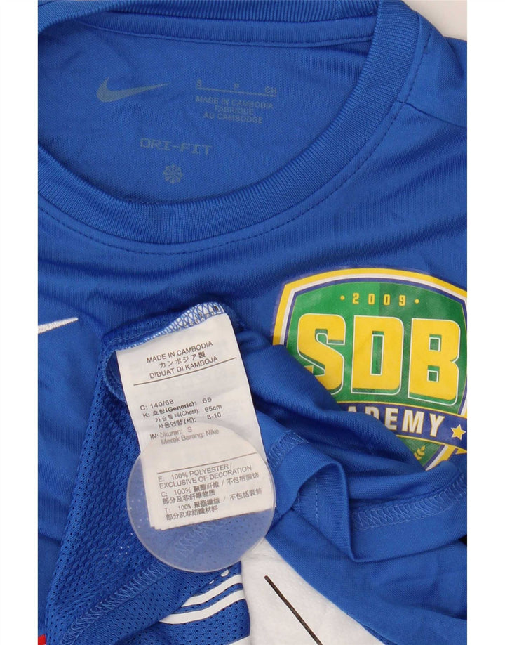 Nike Camiseta Dri Fit Graphic para niños 8-9 años Pequeña Azul Poliéster