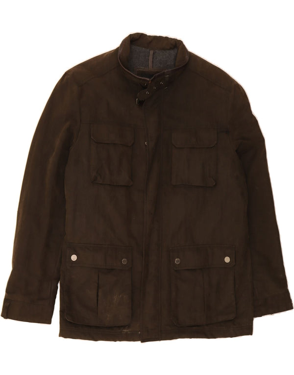 MASSIMO DUTTI Chaqueta de algodón encerado para hombre UK 44 2XL Marrón