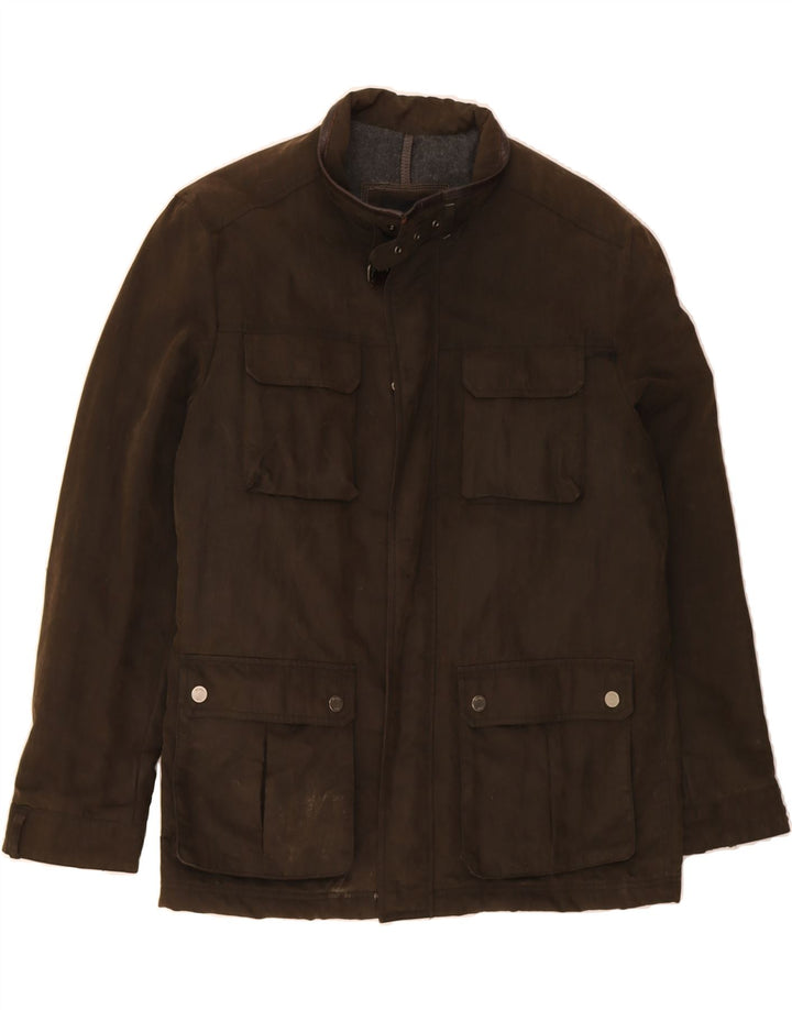 MASSIMO DUTTI Chaqueta de algodón encerado para hombre UK 44 2XL Marrón