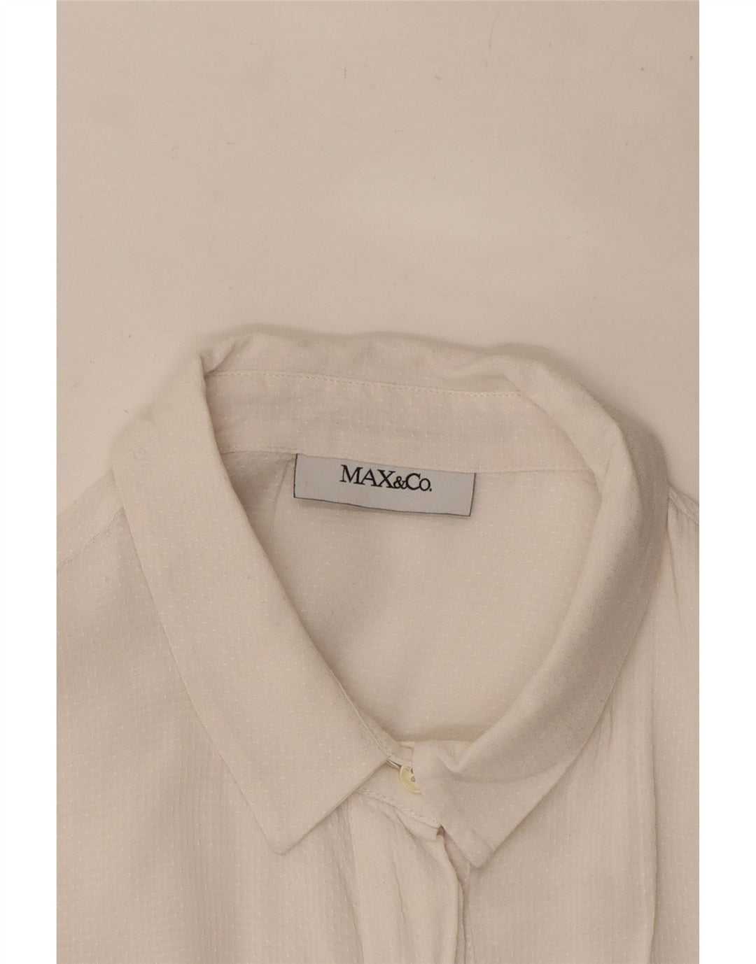 Max & Co. Camisa corta para mujer UK 10 Small White Spotted
