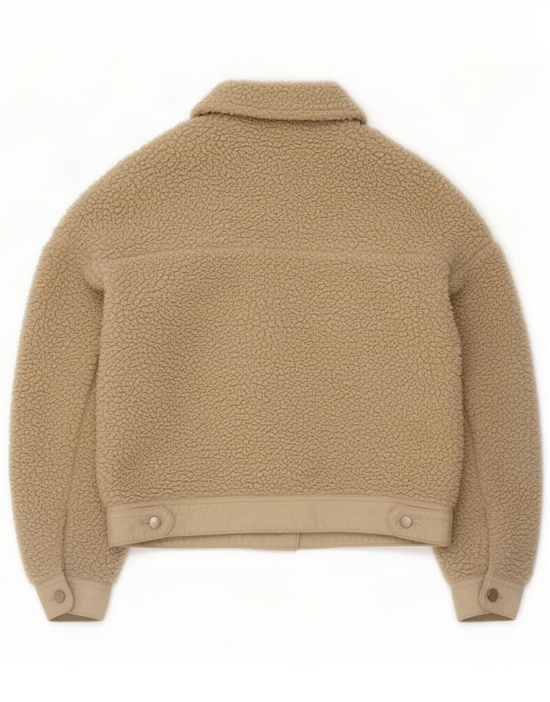 Zara Chaqueta polar extragrande para mujer UK 6 XS Off White Poliéster