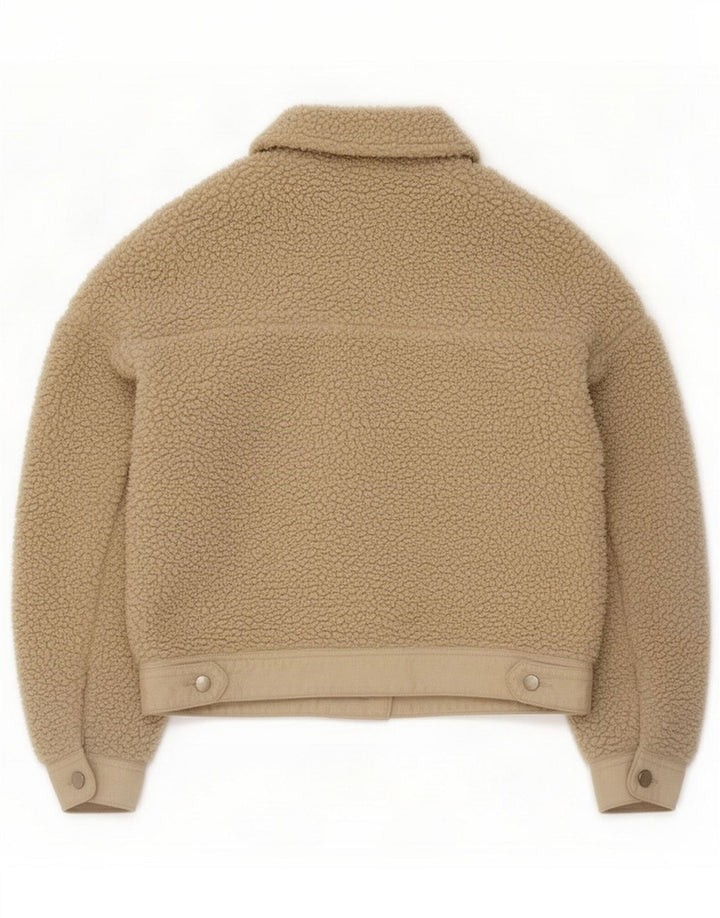 Zara Chaqueta polar extragrande para mujer UK 6 XS Off White Poliéster