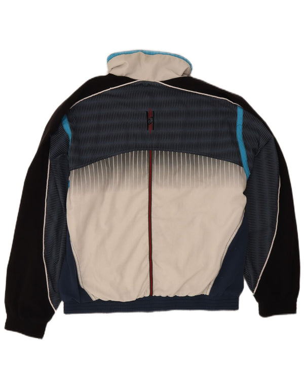 Lotto Hombre Chándal Top Chaqueta Small Blanco Colorblock Poliéster