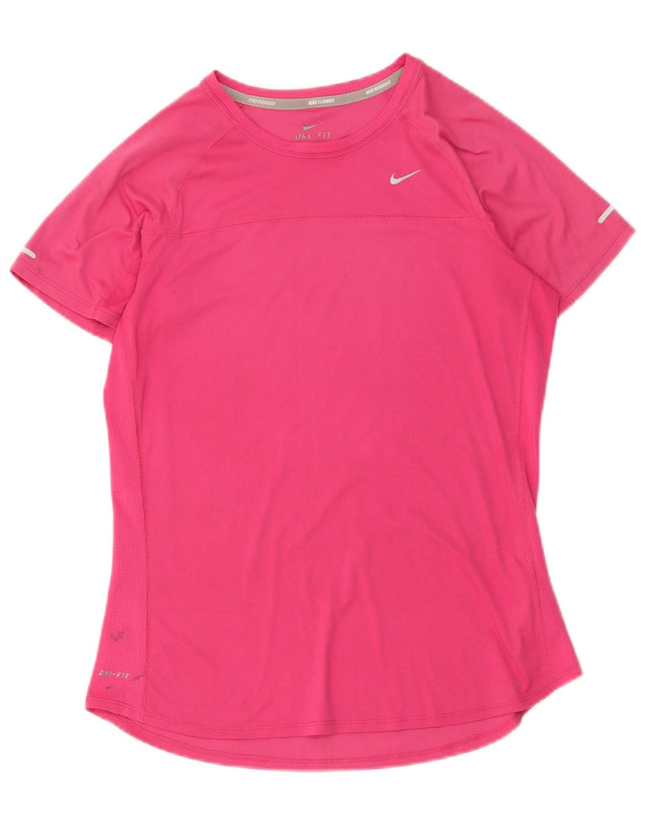 Nike Camiseta Dri Fit para Mujer UK 40 Poliéster Rosa Mediano