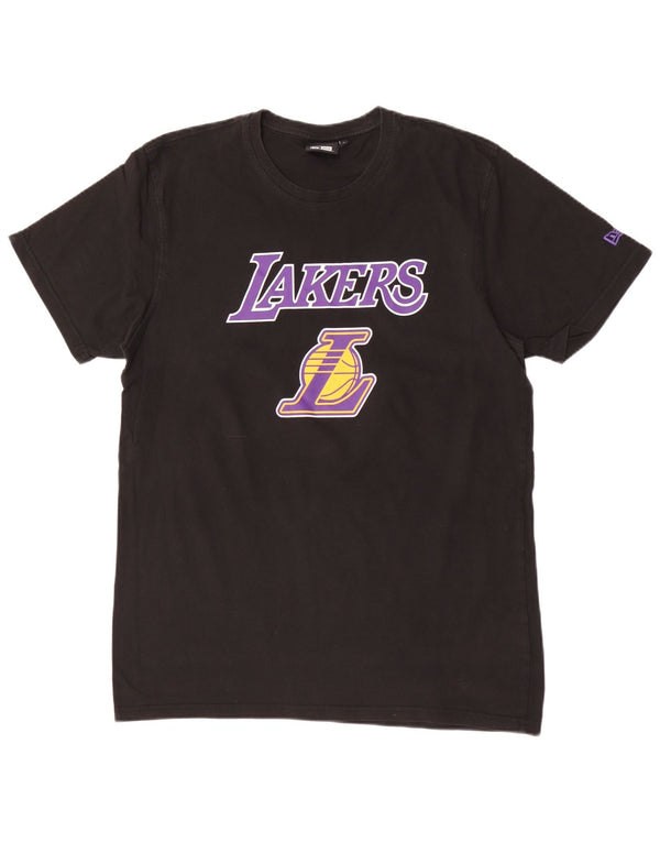 New Era Mujer Lakers Graphic Camiseta Top UK 46 Grande Algodón Negro
