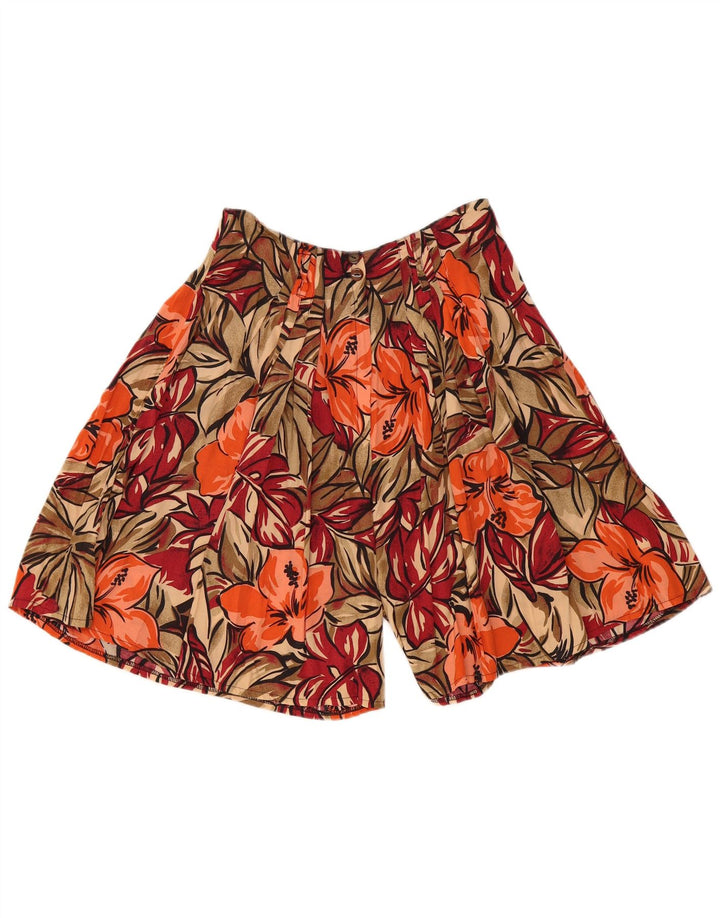 Vintage Mujer Cullotes Bermudas Shorts W30 Medio Multicolor Floral