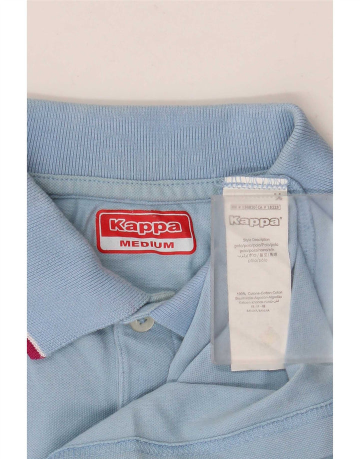 Polo Kappa Hombre De Algodón A Rayas Azul Medio