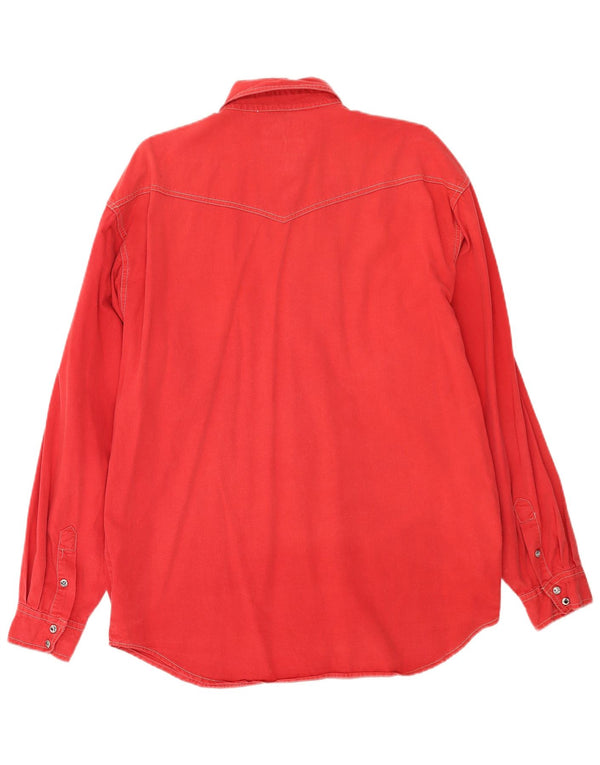 Wrangler Camisa Vaquera Hombre XL Algodón Rojo
