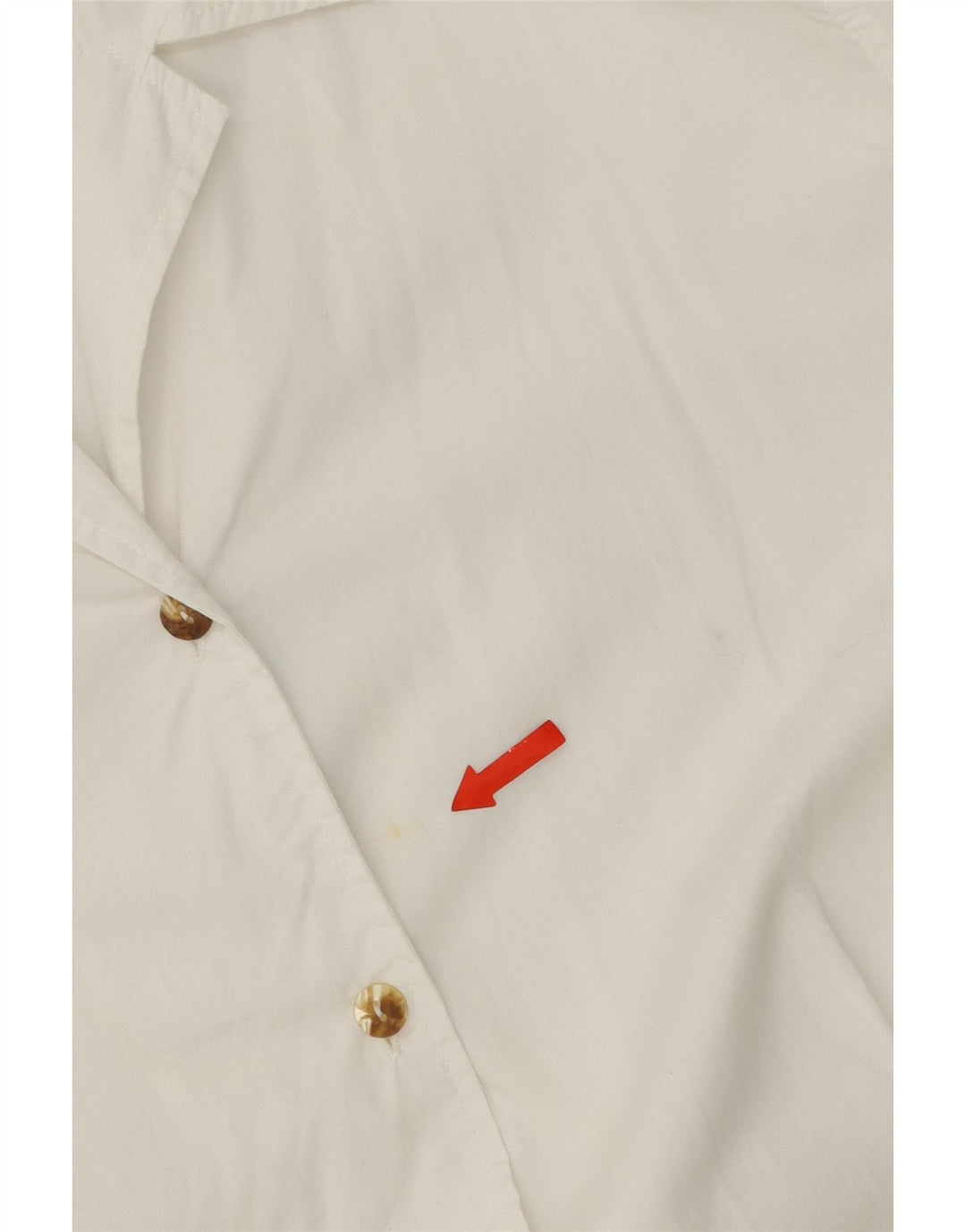 BENETTON Womens Shirt IT 44 Medium White Cotton Vintage Benetton and Second-Hand Benetton from Messina Hembry 