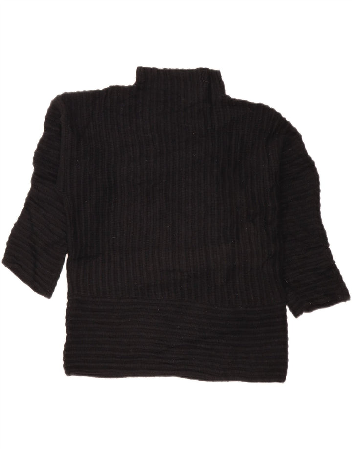 DKNY Suéter extragrande con cuello de tortuga para mujer UK 10 Small Black