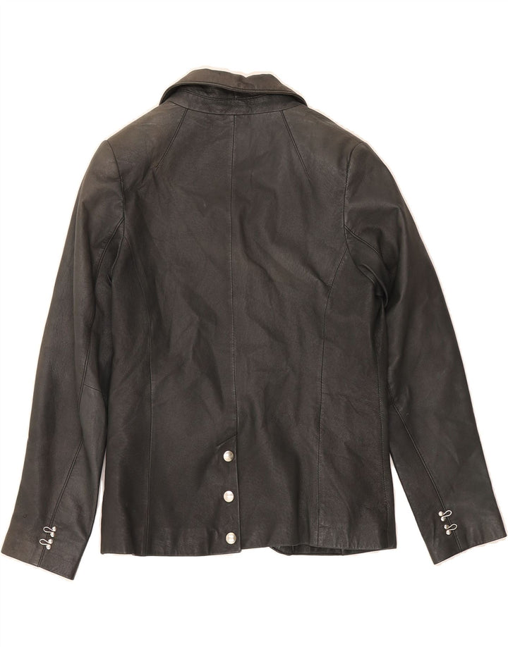 CONBIPEL Womens Leather Jacket IT 44 Medium Black Leather Vintage Conbipel and Second-Hand Conbipel from Messina Hembry 
