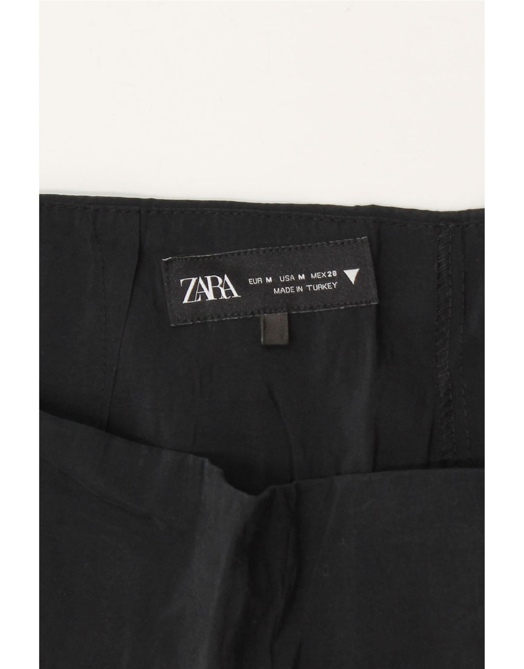 ZARA Minifalda Mujer ES 40 Mediano Negro