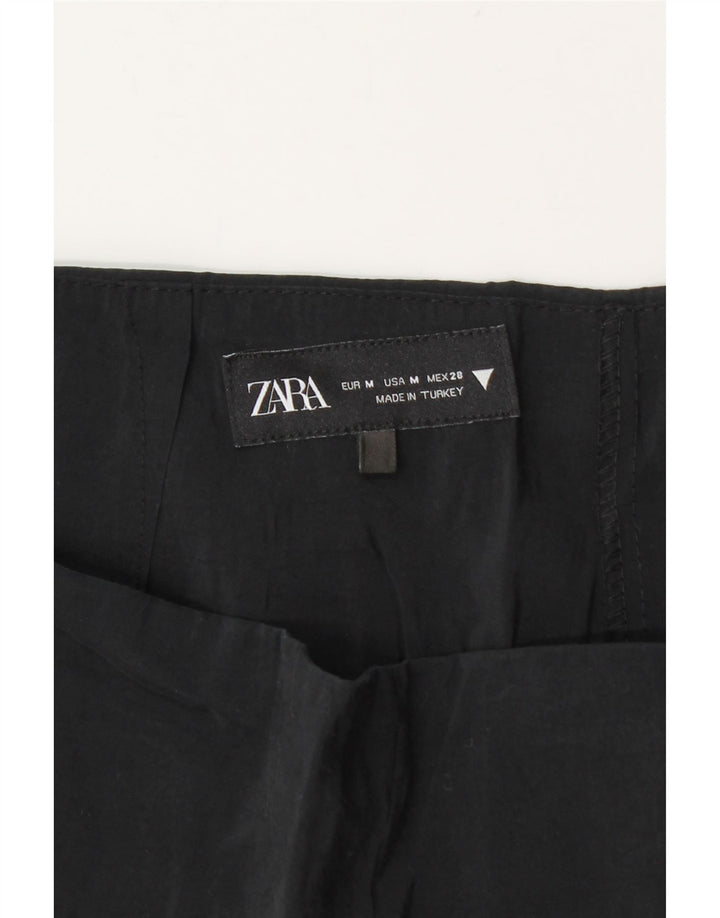 ZARA Minifalda Mujer ES 40 Mediano Negro
