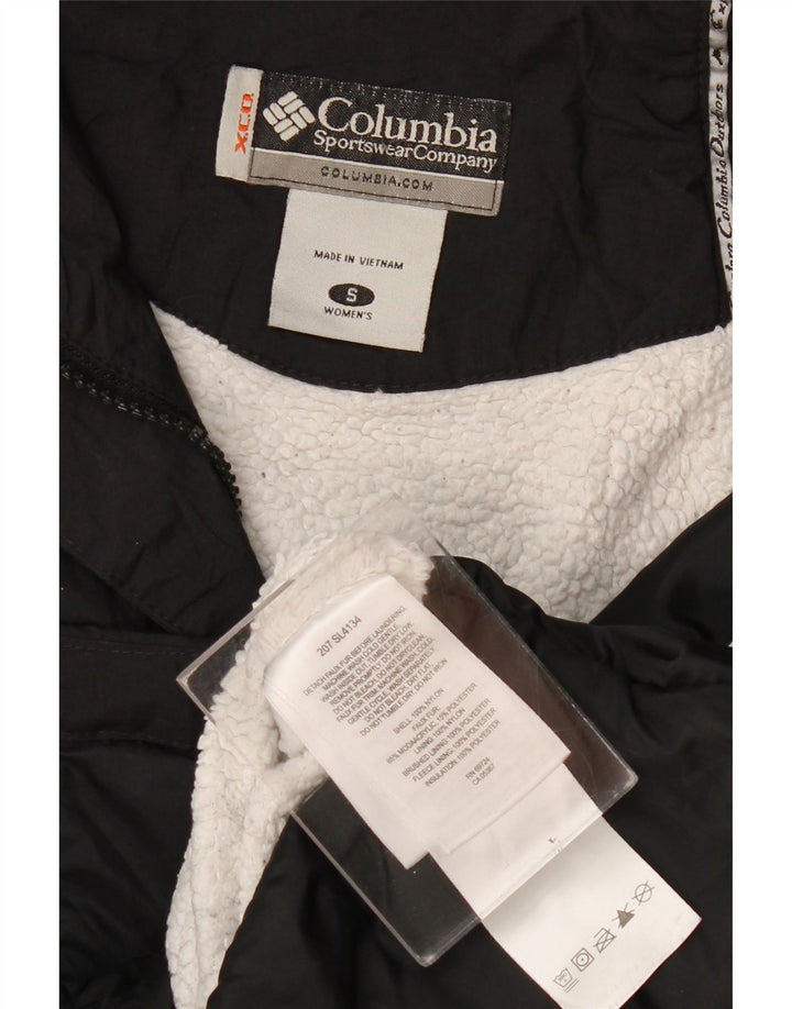 Columbia Chaqueta Cortavientos con Capucha Extragrande para Mujer UK 40 Small Negro