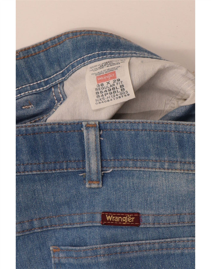 WRANGLER Vaqueros rectos de corte regular para hombre W38 L29 Poliéster azul