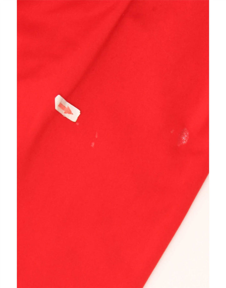 Adidas Pantalones de chándal para mujer UK 12 Medium Rojo Poliéster