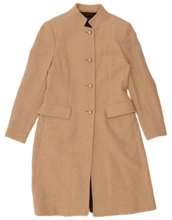 Zara Mujer Abrigo UK 42 Lana Beige Mediana