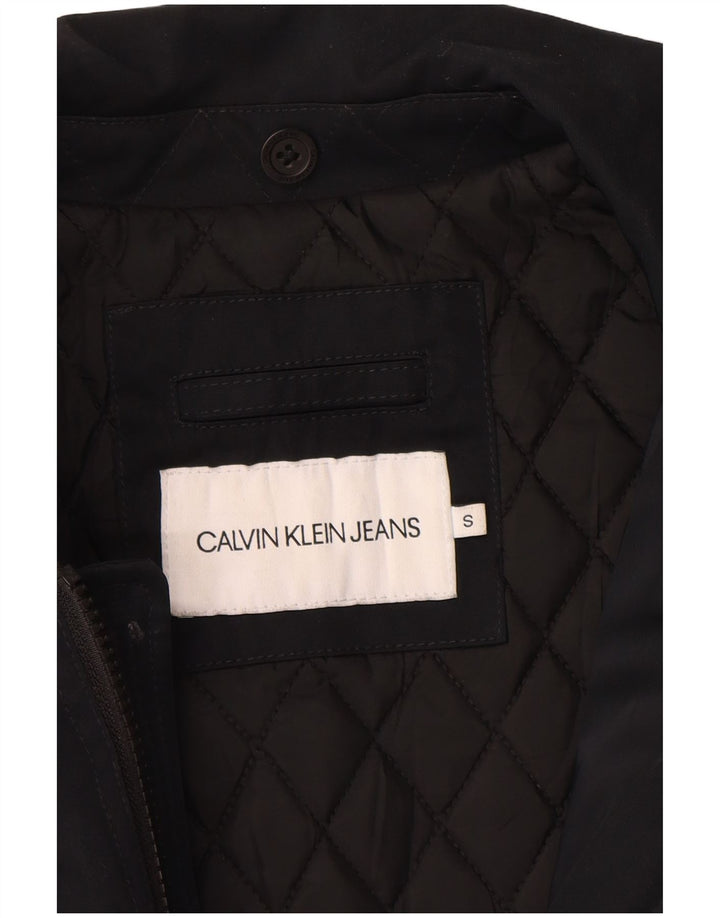 Calvin Klein Jeans Chaqueta Bomber para Hombre UK 36 Small Poliéster Negro