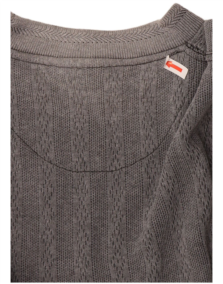 Jean Pierre Hombre Top Manga Larga Grande Gris