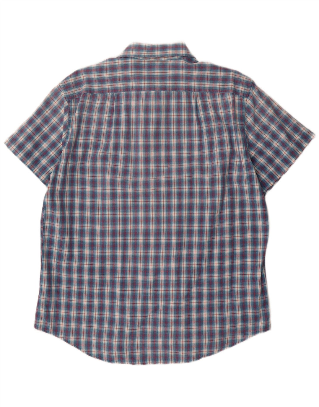 Camisa de manga corta para hombre Paul Smith de algodón a cuadros azules grandes