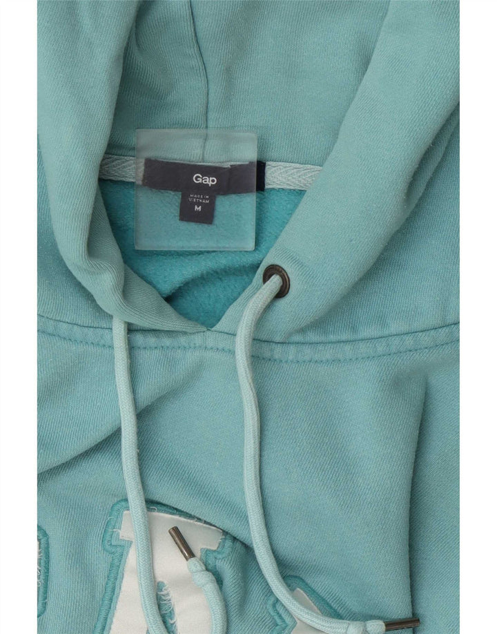 Gap - Sudadera con capucha para mujer, diseño gráfico, ajuste regular, talla 40, color azul medio