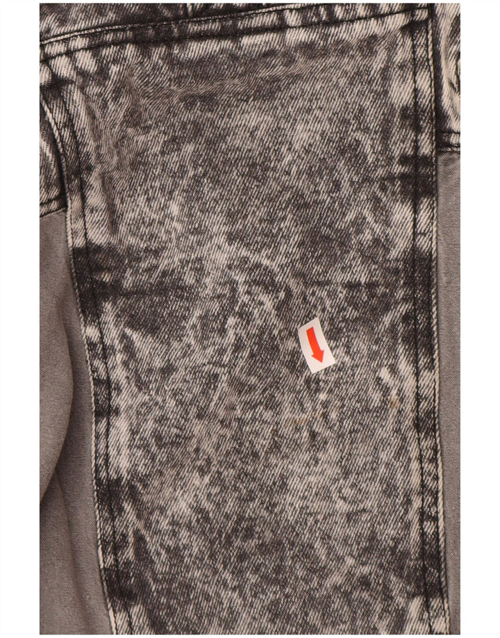 VINTAGE Mujer Jersey Chaqueta Denim Reino Unido 20 2XL Algodón Gris