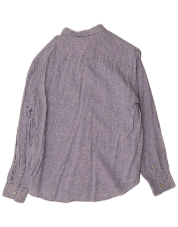 Camisa estándar Levi's para hombre de lino azul grande
