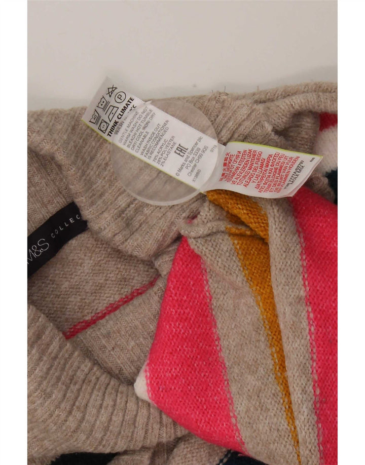 Marks & Spencer Jersey con Cuello Redondo para Mujer UK 40 XL Multicolor