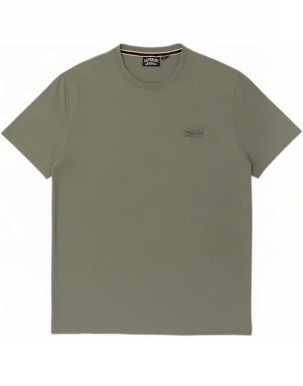 Superdry Hombre Camiseta Top XL Algodón Verde