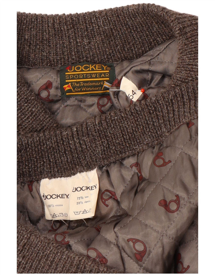 Jockey Chaqueta Bomber de Punto para Hombre IT 54 2XL Lana Gris