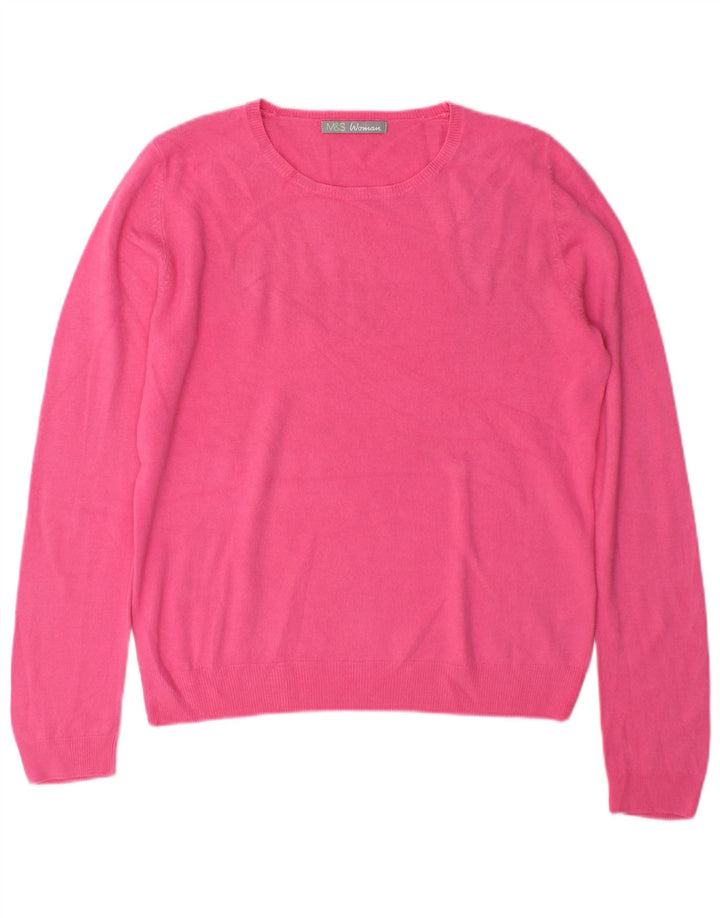 Marks & Spencer - Jersey de cuello redondo para mujer, talla 40, color rosa medio