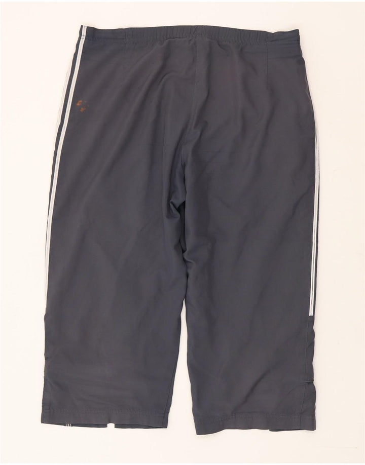 Adidas - Pantalones capri rectos para mujer, talla 40, talla grande, poliéster, color azul marino