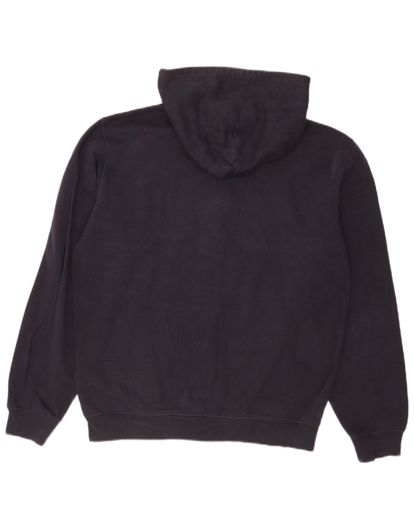 Champion Sudadera con capucha y cremallera gráfica para hombre, talla grande, algodón azul marino