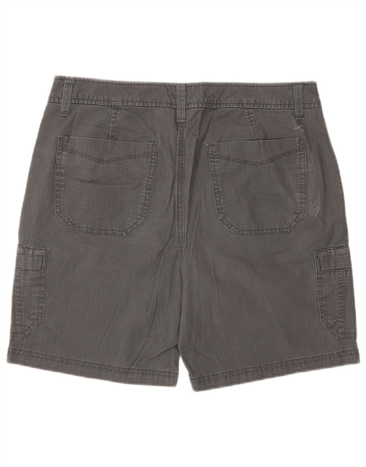 Eddie Bauer Pantalones cortos cargo ligeramente curvados para mujer US 6 Medium W30 Gris Algodón