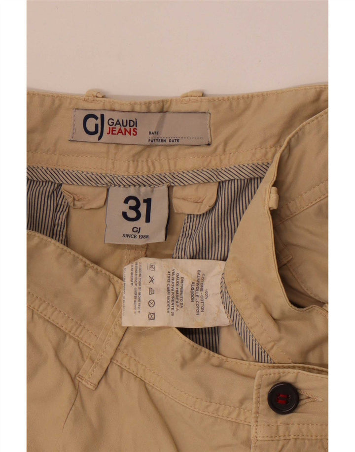 Gaudi Pantalones cortos cargo regulares para hombre Medium W31 Algodón beige