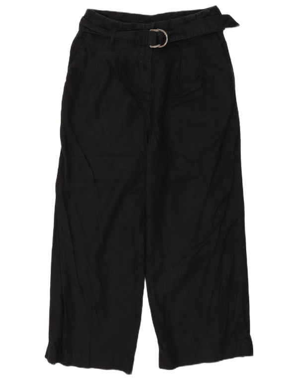 Marks & Spencer Pantalones casuales de cintura alta para mujer UK 44 Large W32 L27 Negro